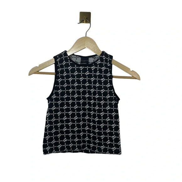 Urban Outfitters Iets Frans Monogram Seamless Tank in Black Size S - Picture 6 of 10